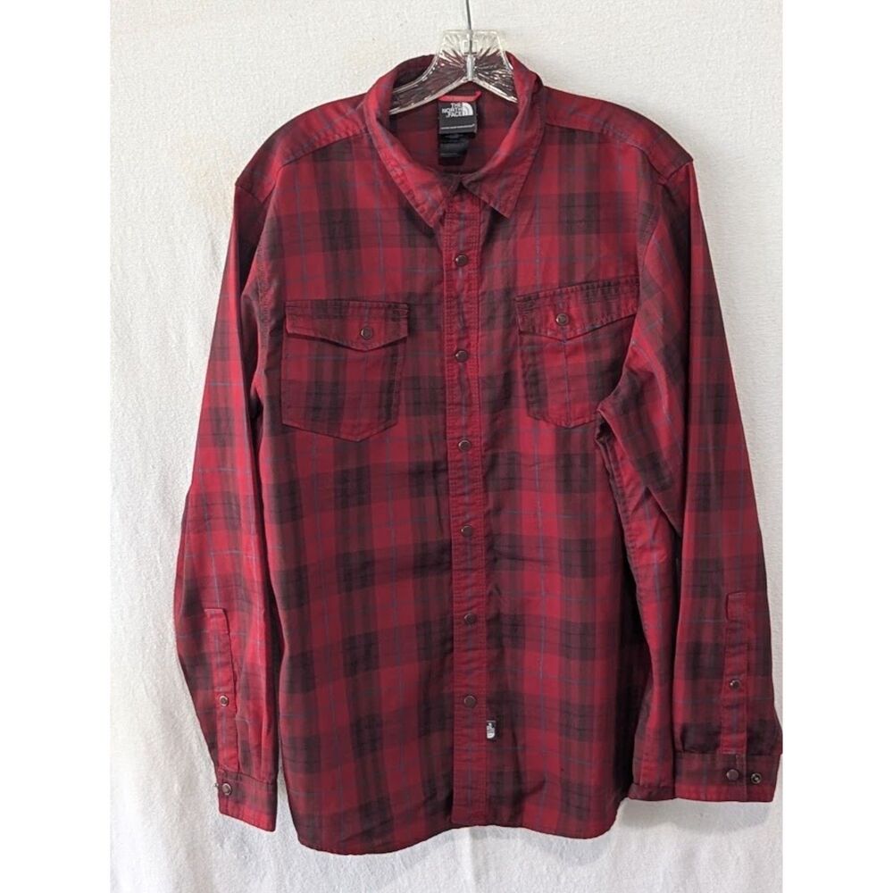 The North Face Red Plaid Button Up Shirt Men's Size Large